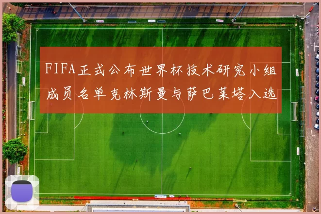FIFA正式公布世界杯技术研究小组成员名单克林斯曼与萨巴莱塔入选